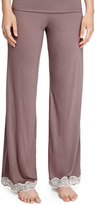 Thumbnail for your product : Eberjey Lady Godiva Contrast-Lace PJ Pants, Shitake