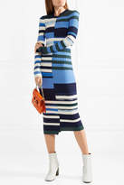Thumbnail for your product : Opening Ceremony Striped Stretch-knit Midi Dress