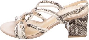 Alexandre Birman Python Animal Print Slides