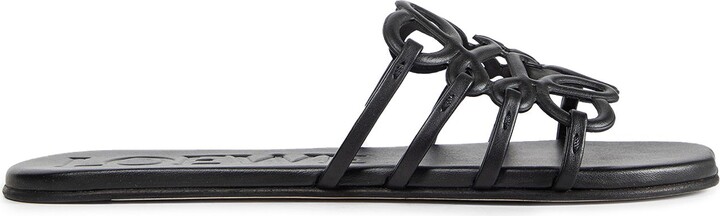Loewe Petal Anagram slides in Soft Calfskin