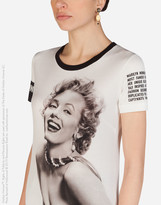 Thumbnail for your product : Dolce & Gabbana Jersey T-Shirt With Marilyn Monroe Print