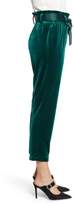 Thumbnail for your product : Halogen Paperbag Waist Velour Ankle Pants