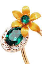 Thumbnail for your product : Dolce & Gabbana Gold-tone, crystal and resin clip earrings