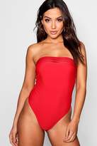 Thumbnail for your product : boohoo Mesh Detail Bandeau Swimsuit
