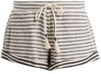 Skin - Clooney Striped Cotton Shorts - Womens - Ivory Multi