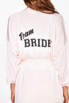 Thumbnail for your product : boohoo Daisy Team Bride Slogan Bridal Robe
