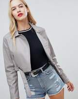 Thumbnail for your product : ASOS Design DESIGN Leather Look Biker