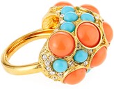 Thumbnail for your product : Kenneth Jay Lane Adjustable Crystal Dot Ring, Size 5-7