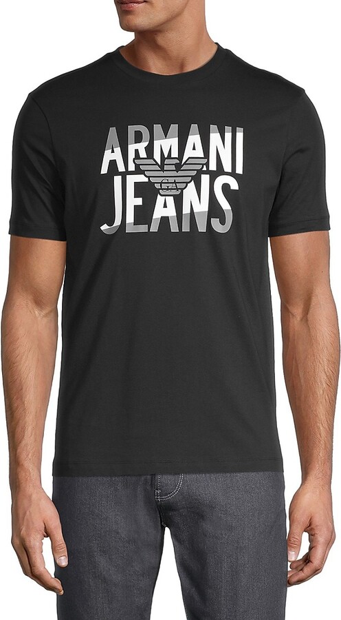 ammunition sygdom sammen Armani Jeans Cotton T-Shirt - ShopStyle