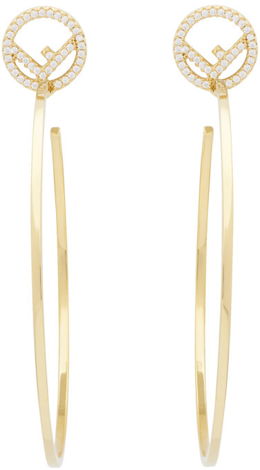 f is fendi earrings gold