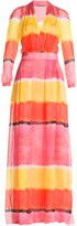 Thumbnail for your product : Alberta Ferretti Striped Silk Maxi Dress