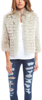Thumbnail for your product : Yigal Azrouel Platinum Raccoon Jacket