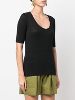 Thumbnail for your product : Majestic Filatures Fine-Knit Short-Sleeve Top