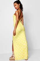 Thumbnail for your product : boohoo NEW Womens Knot Cross Back Jersey Maxi Dress in Polyester