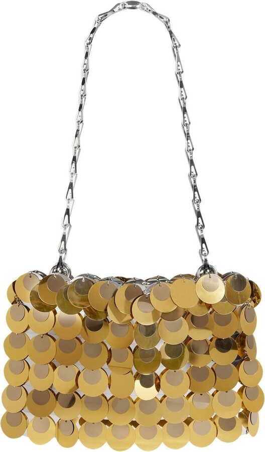 ASOS DESIGN pouch clutch bag gold shard sequins | ASOS