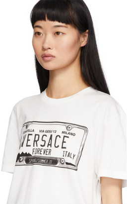 Versace White License Plate T-Shirt
