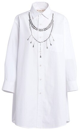 Marni Organic cotton poplin shirt - ShopStyle Long Sleeve Tops