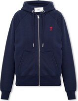 Logo Embroidered Zip-Up Hoodie 
