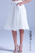 Thumbnail for your product : Little Mistress Curvy White Sheer Layered A Line Skirt