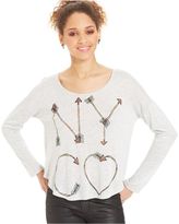 Thumbnail for your product : Hip Juniors' Printed Back Cutout Top