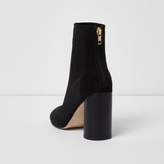 Thumbnail for your product : River Island Womens Black knitted ankle boots