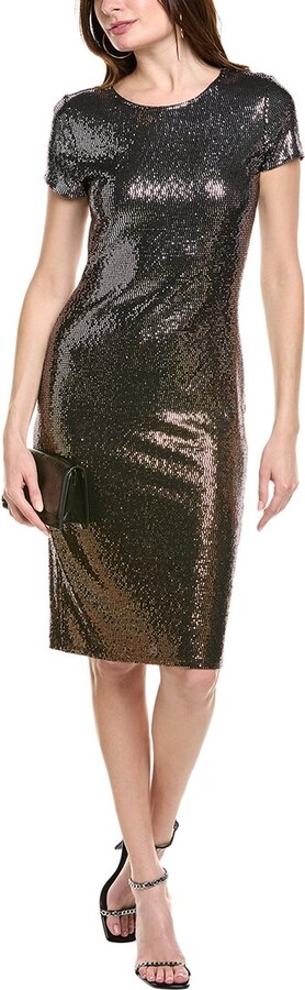 Bebe Ombre Sequin Midi T-Shirt Dress