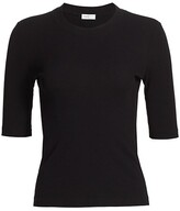 Thumbnail for your product : Rosetta Getty Cropped-Sleeve T-Shirt