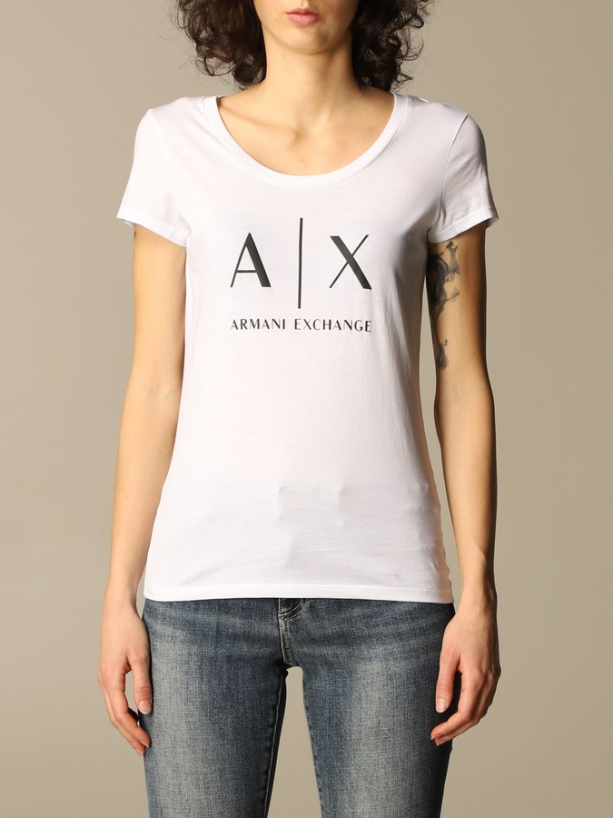 Armani Collezioni Armani Exchange T-shirt Half Sleeve Wide Neckline ...