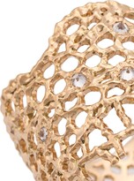 Thumbnail for your product : Aurélie Bidermann 18kt Yellow Gold & Diamond Lace Ring
