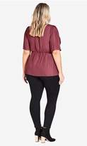 Thumbnail for your product : City Chic Citychic Copper Rose Simply Knot Top