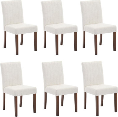 Wildon Home Upholstered Fabric Dining Chairs with Wood Legs & Padded Seats