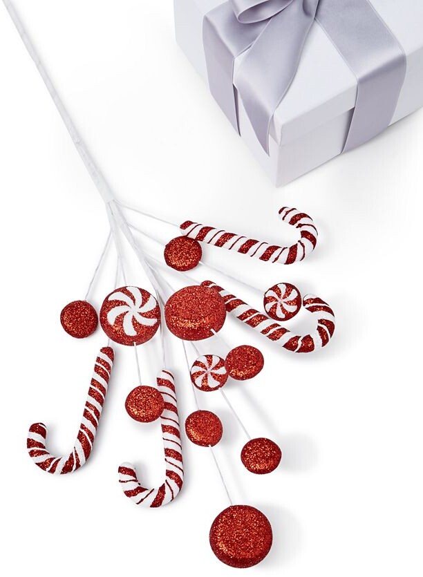 Holiday Lane Christmas Cheer Candy Cane Pick, Created for Macy's