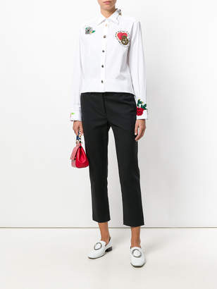 Dolce & Gabbana patch appliqué detailed shirt