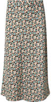 Marni - Plumeria Floral-print Crepe Midi Skirt - Blue