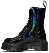 Thumbnail for your product : Dr. Martens Black Rainbow Oil Slick Jadon Hi Boots
