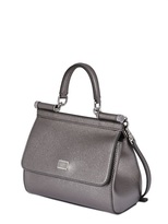 Thumbnail for your product : Dolce & Gabbana Small Sicily Lamé Dauphine Leather