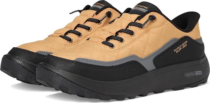 SKECHERS Urban Explore Hands Free Slip-Ins Women's Shoes Black/Yelow : 9 B - Medium, Leather/Synthetic