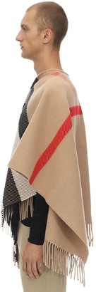Burberry Oversize Check Wool & Cashmere Cape