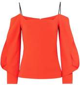 Thumbnail for your product : Roland Mouret Cold-shoulder Stretch-crepe Top