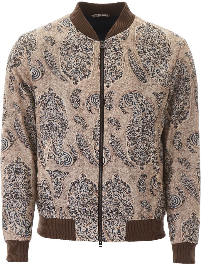 paisley bomber jacket