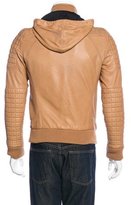 Thumbnail for your product : Balmain Hooded Leather Jacket