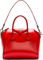Thumbnail for your product : Givenchy Red Leather Antigona Small Duffle Bag