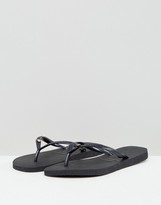 Thumbnail for your product : Havaianas slim crystal flip flops in black