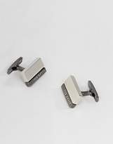 Thumbnail for your product : Ted Baker specta bi plated logo cufflinks in gunmetal