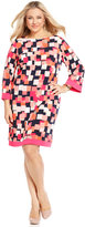 Thumbnail for your product : Jessica Howard Plus Size Geo-Print Shift