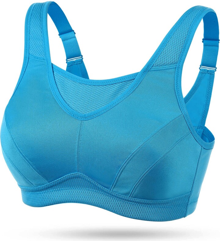 Deyllo Women’s High Impact Full-Support Plus Size Wirefree Workout Sports Bra