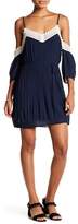 Thumbnail for your product : Romeo & Juliet Couture Pleated Cold Shoulder Crochet Trim Dress