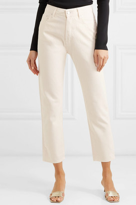 CASASOLA Mid-rise Cropped Straight-leg Jeans - Off-white
