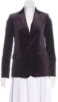 Thumbnail for your product : Frame Notch-Lapel Velvet Blazer Grey Notch-Lapel Velvet Blazer