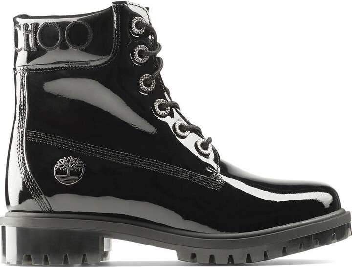 Jimmy Choo x Timberland patent leather harness boots - ShopStyle